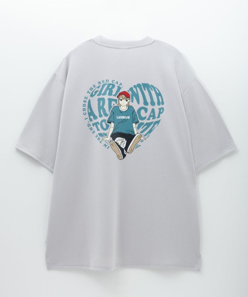 RED CAP GIRL ポンチ素材バックプリントTシャツ メンズ メール便 対応商品商品画像-9