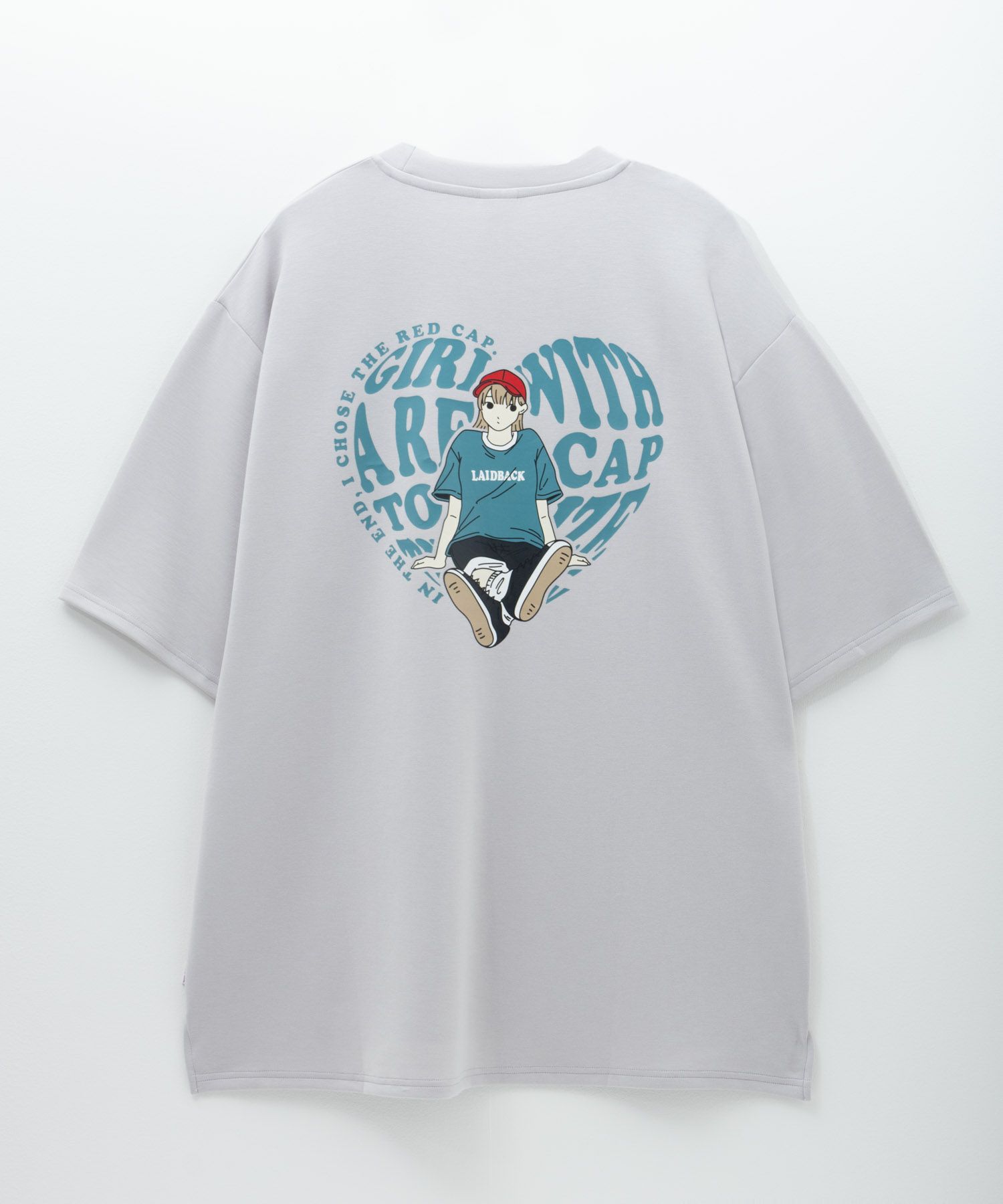 RED CAP GIRL  ポンチ素材バックプリントTシャツ メンズ メール便 対応商品商品画像-9