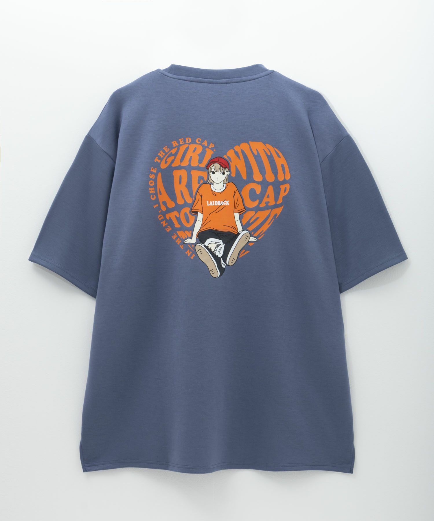 RED CAP GIRL ポンチ素材バックプリントTシャツ メンズ ネコポス 対応商品