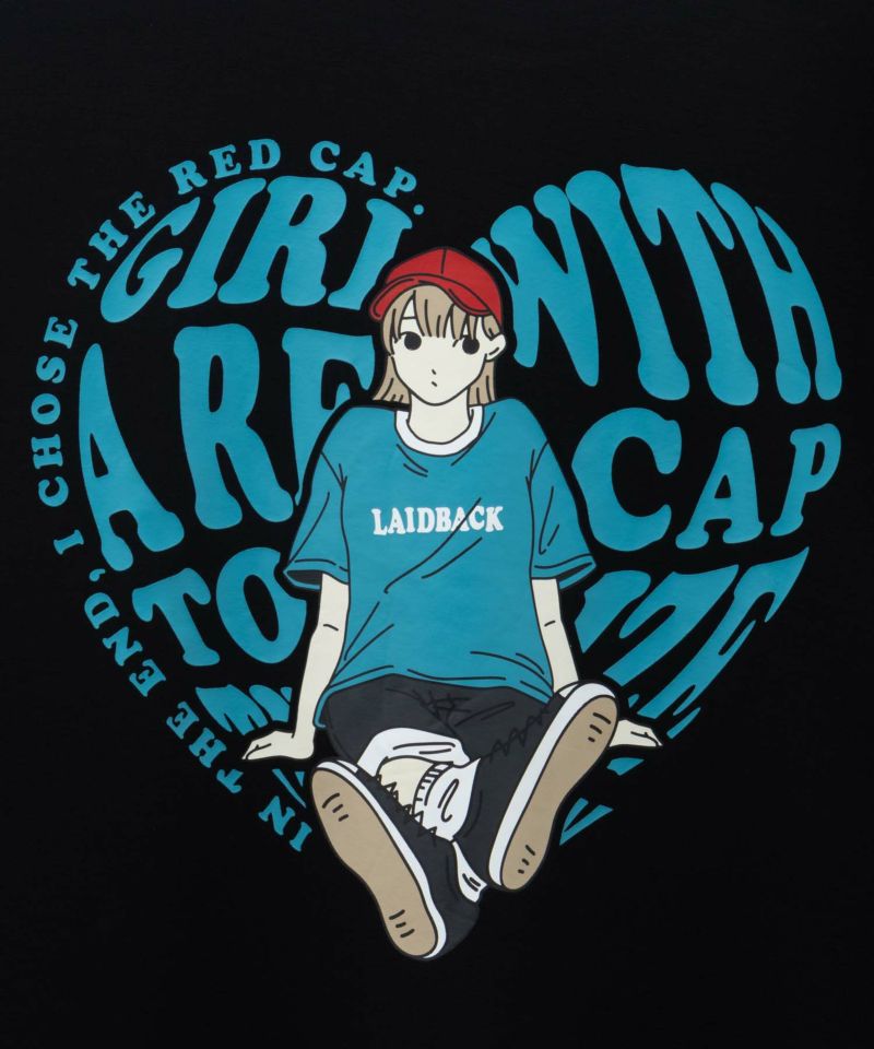 RED CAP GIRL  ポンチ素材バックプリントTシャツ メンズ メール便 対応商品商品画像-14