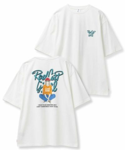 RED CAP GIRL  天竺バックプリントTシャツ メンズ ネコポス 対応商品