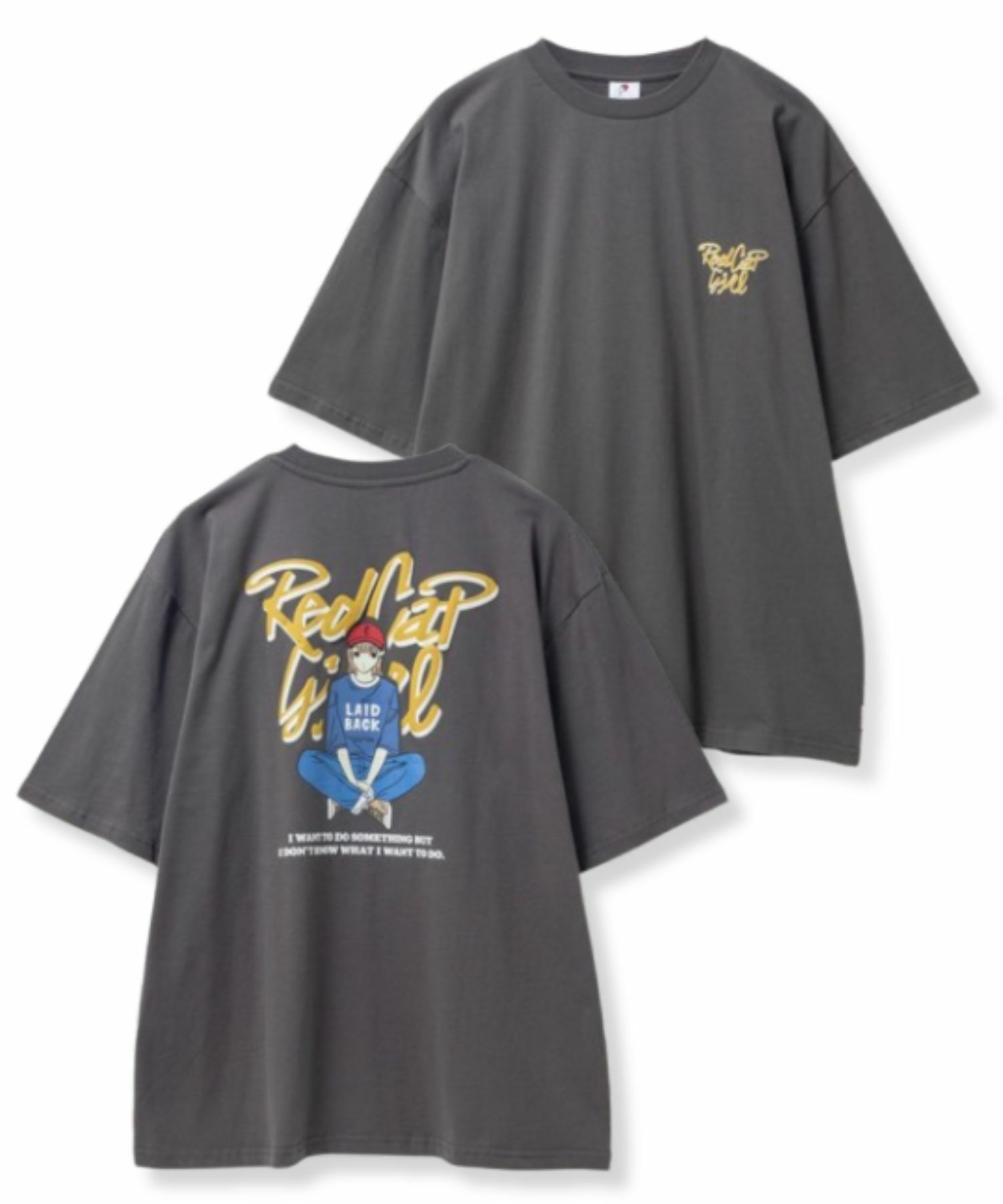 RED CAP GIRL  天竺バックプリントTシャツ メンズ メール便 対応商品商品画像-3