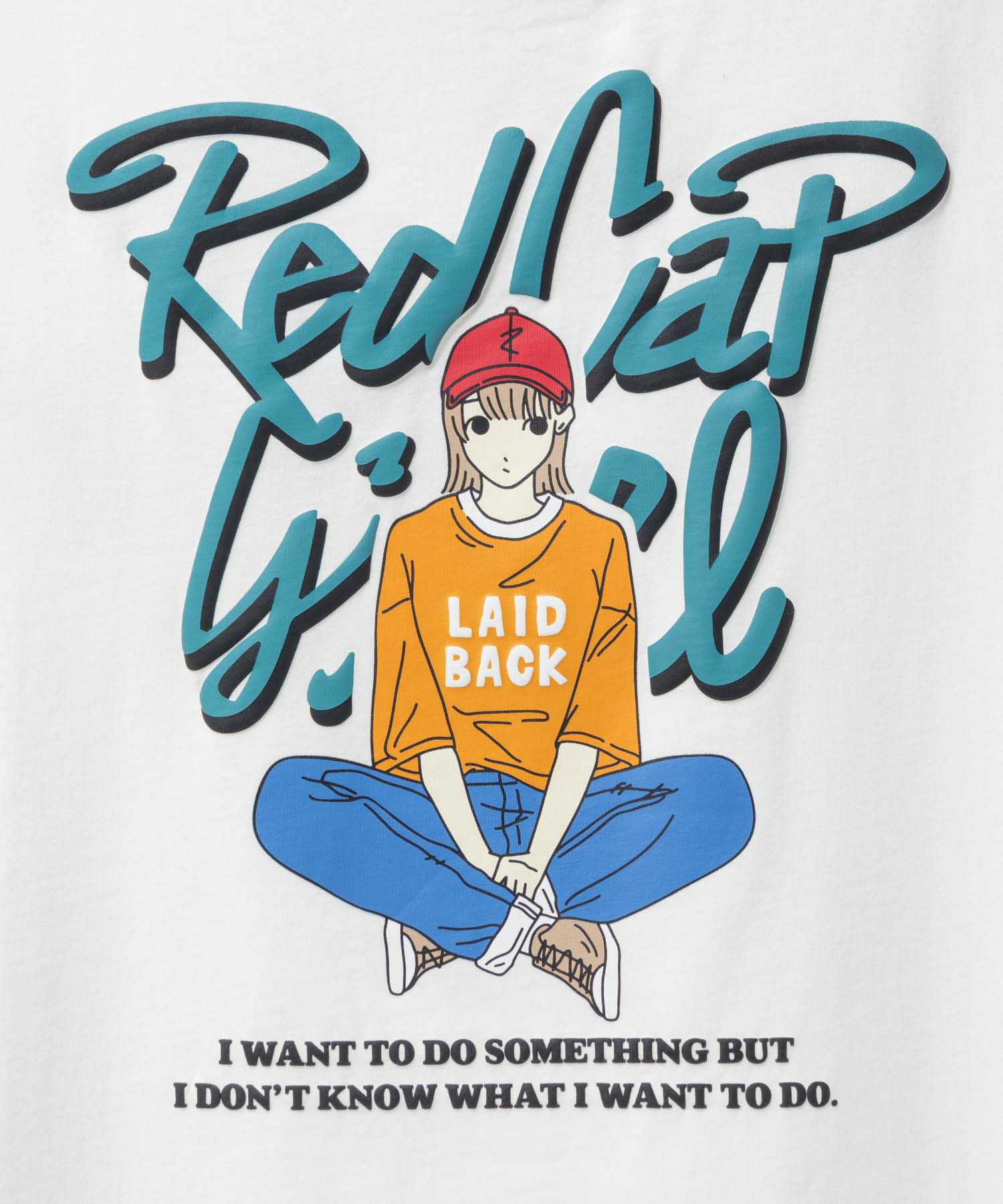 RED CAP GIRL 天竺バックプリントTシャツ メンズ ネコポス 対応商品