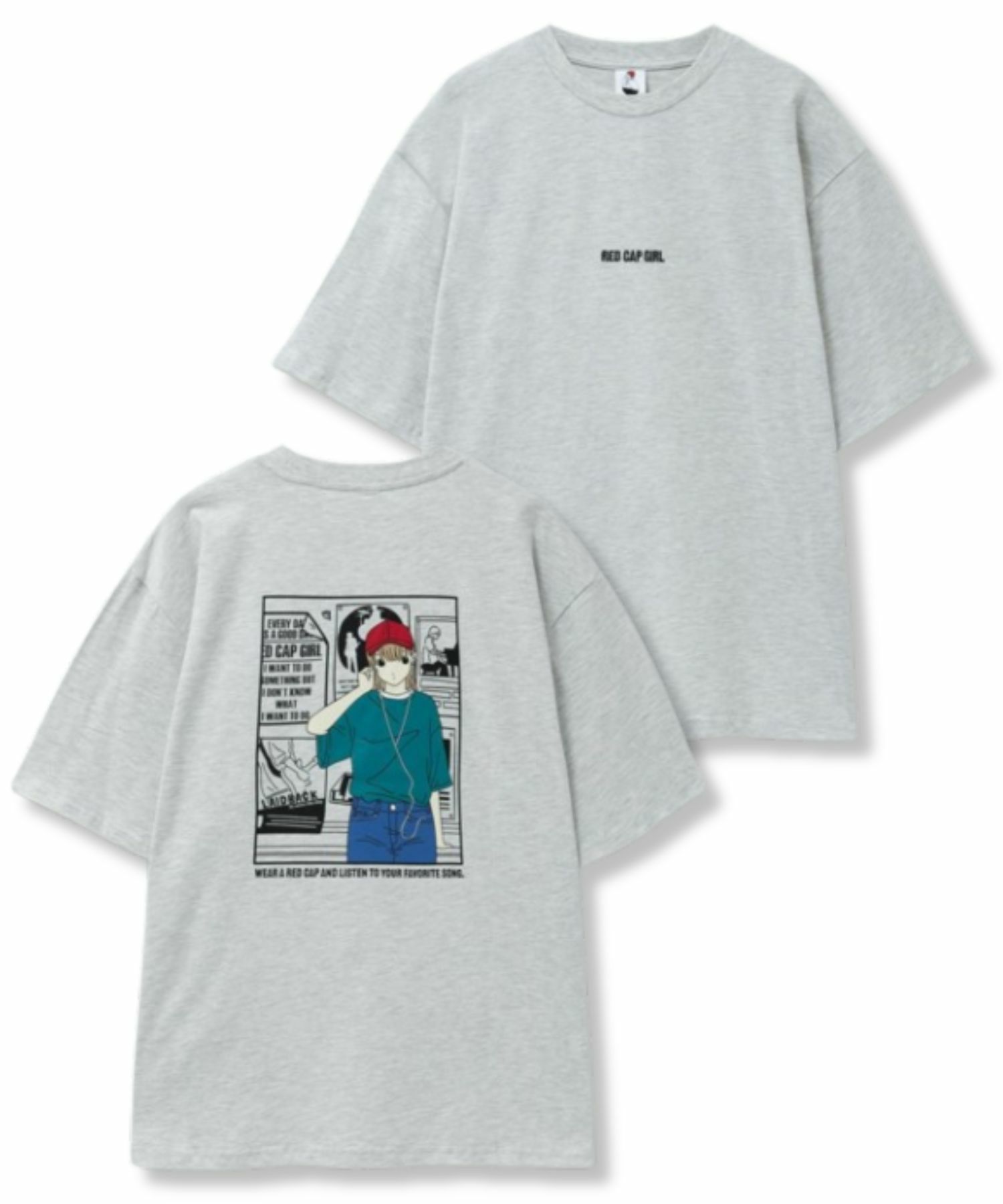 RED CAP GIRL  天竺バックプリントTシャツ メンズ メール便 対応商品商品画像-2