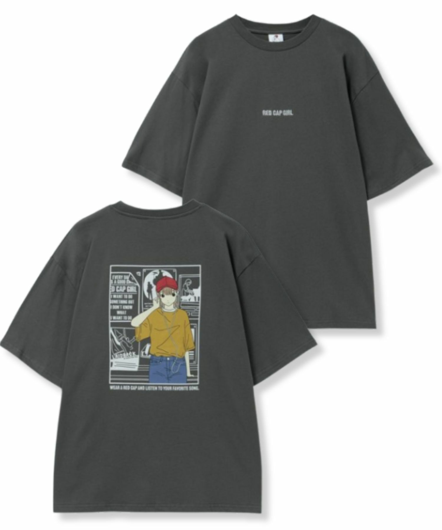 RED CAP GIRL  天竺バックプリントTシャツ メンズ メール便 対応商品商品画像-3