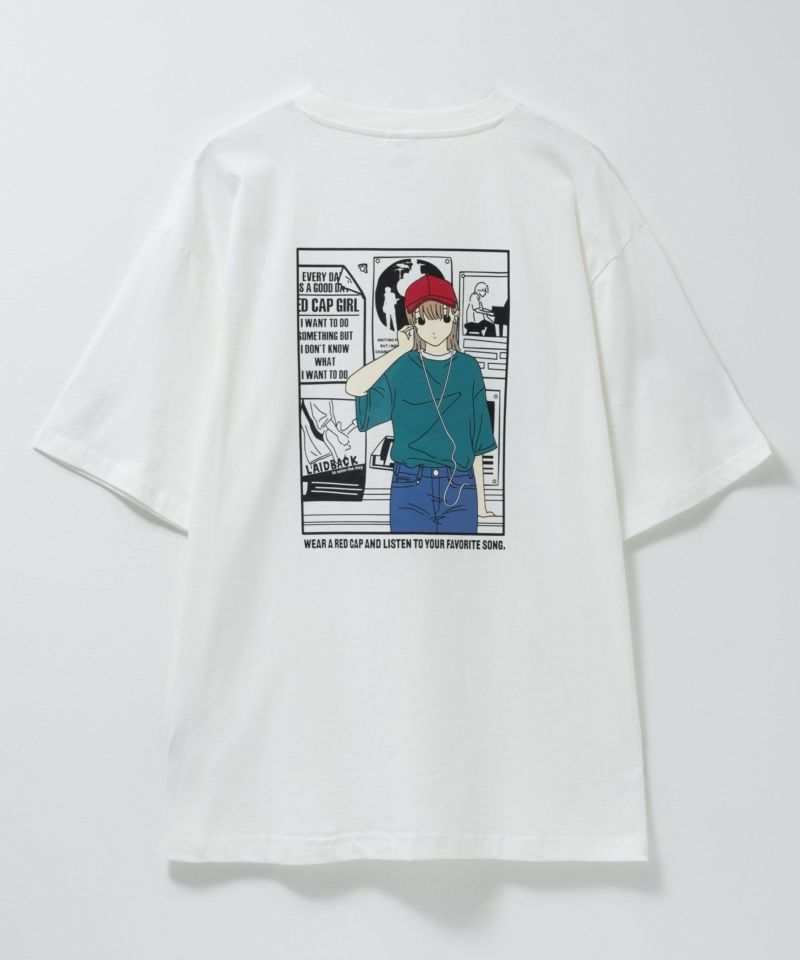 RED CAP GIRL  天竺バックプリントTシャツ メンズ メール便 対応商品商品画像-6