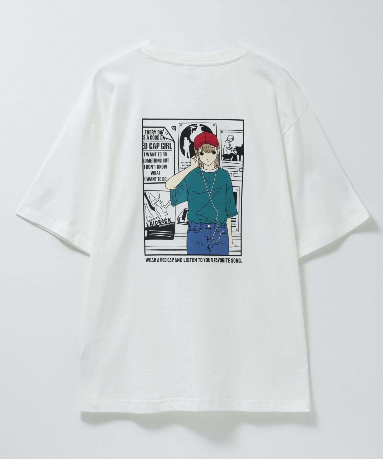 RED CAP GIRL  天竺バックプリントTシャツ メンズ メール便 対応商品商品画像-6