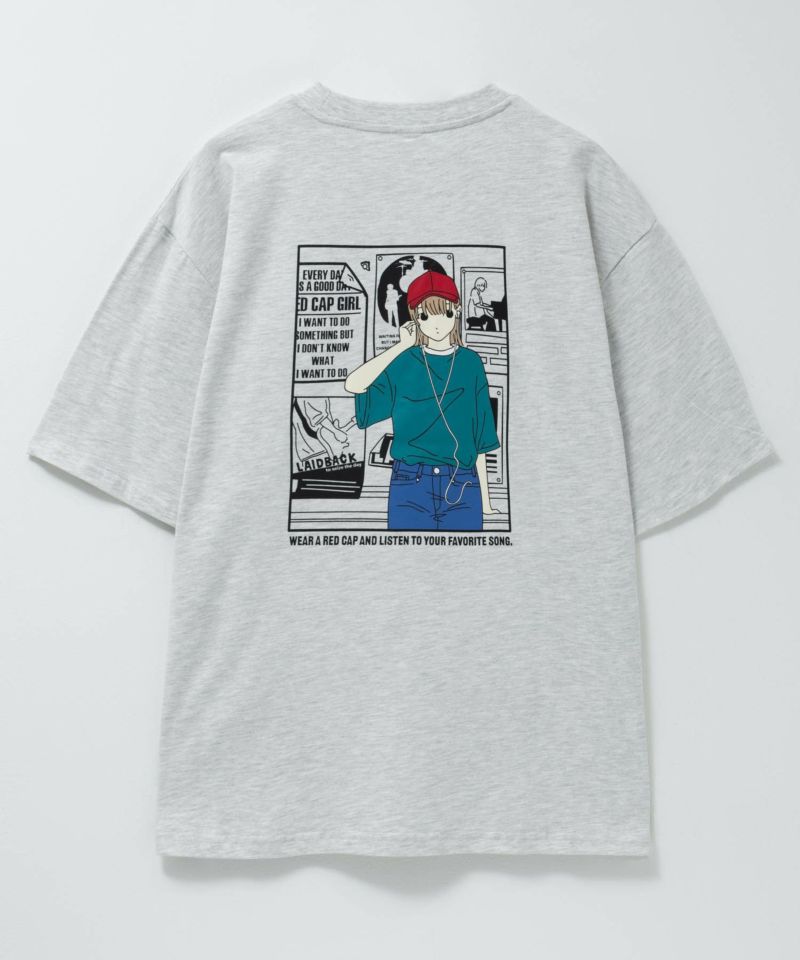 RED CAP GIRL  天竺バックプリントTシャツ メンズ メール便 対応商品商品画像-8