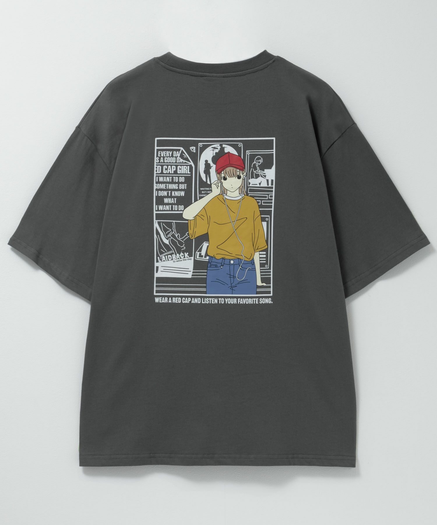 RED CAP GIRL  天竺バックプリントTシャツ メンズ メール便 対応商品商品画像-10