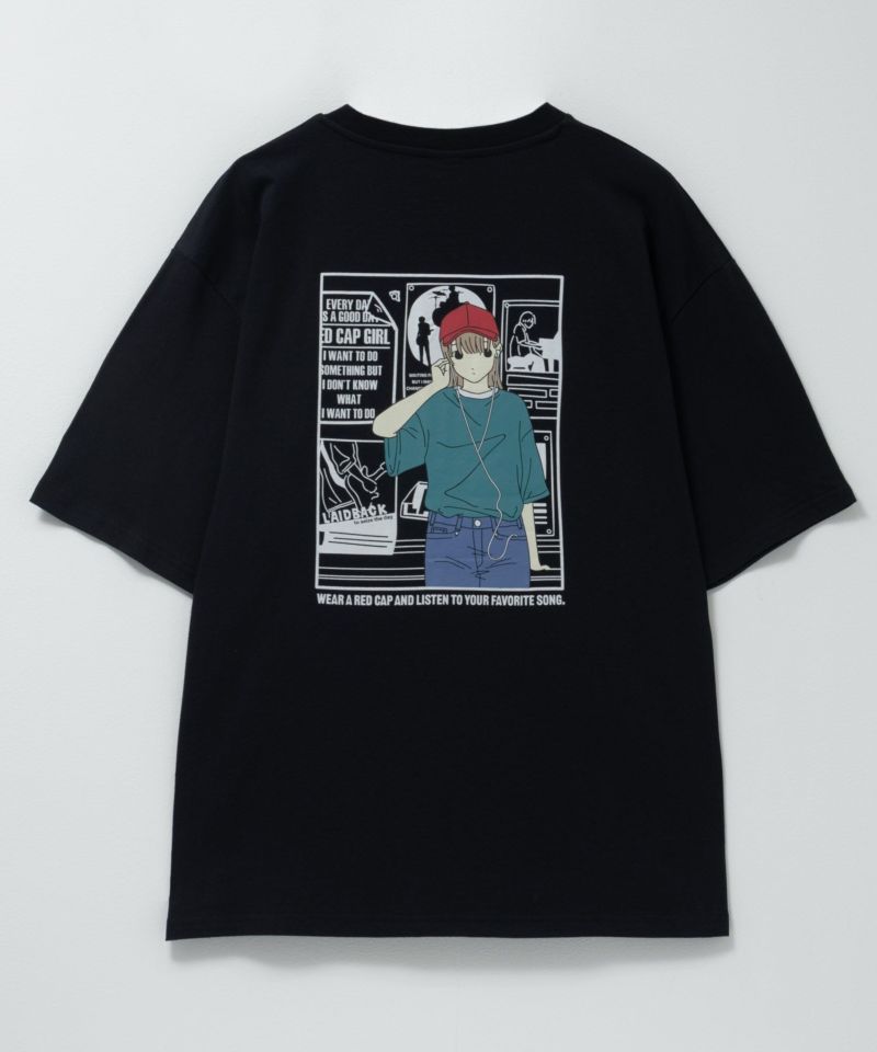 RED CAP GIRL  天竺バックプリントTシャツ メンズ メール便 対応商品商品画像-12