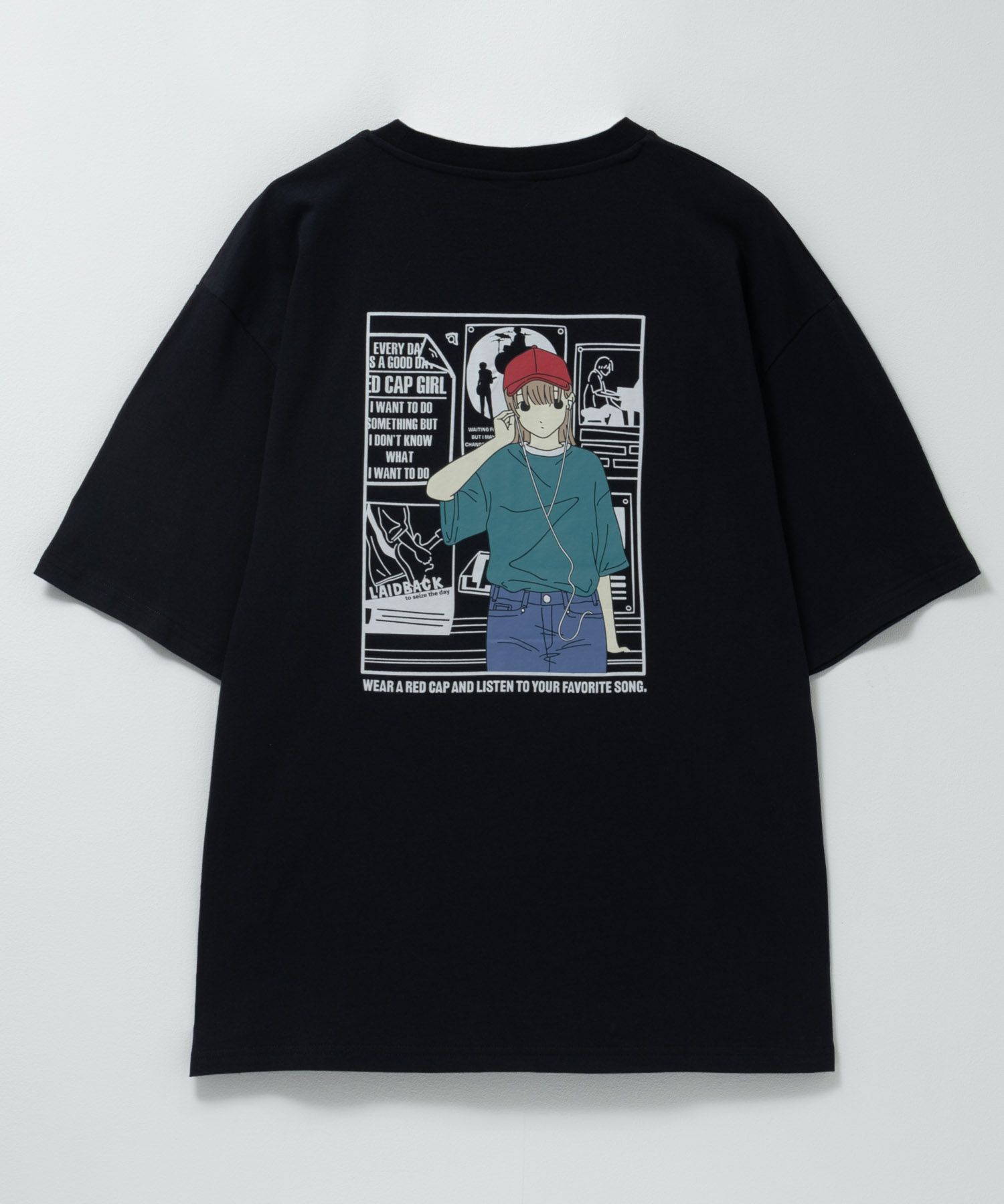 RED CAP GIRL 天竺バックプリントTシャツ メンズ ネコポス 対応商品