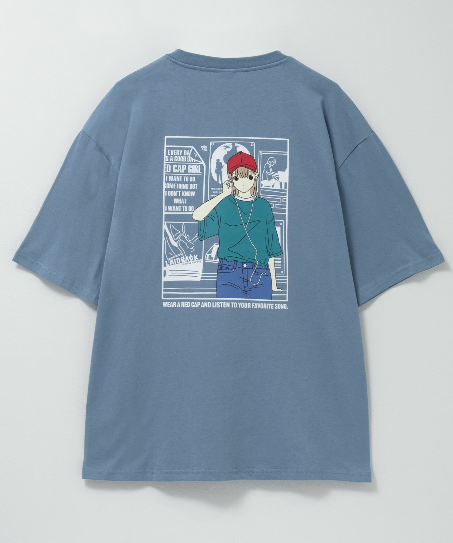 RED CAP GIRL 天竺バックプリントTシャツ メンズ ネコポス 対応商品