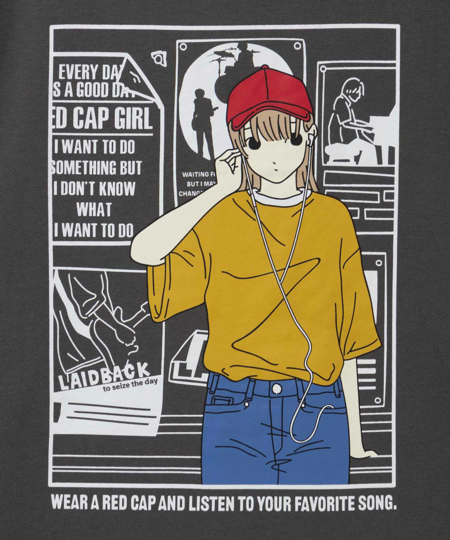 RED CAP GIRL  天竺バックプリントTシャツ メンズ メール便 対応商品商品画像-21