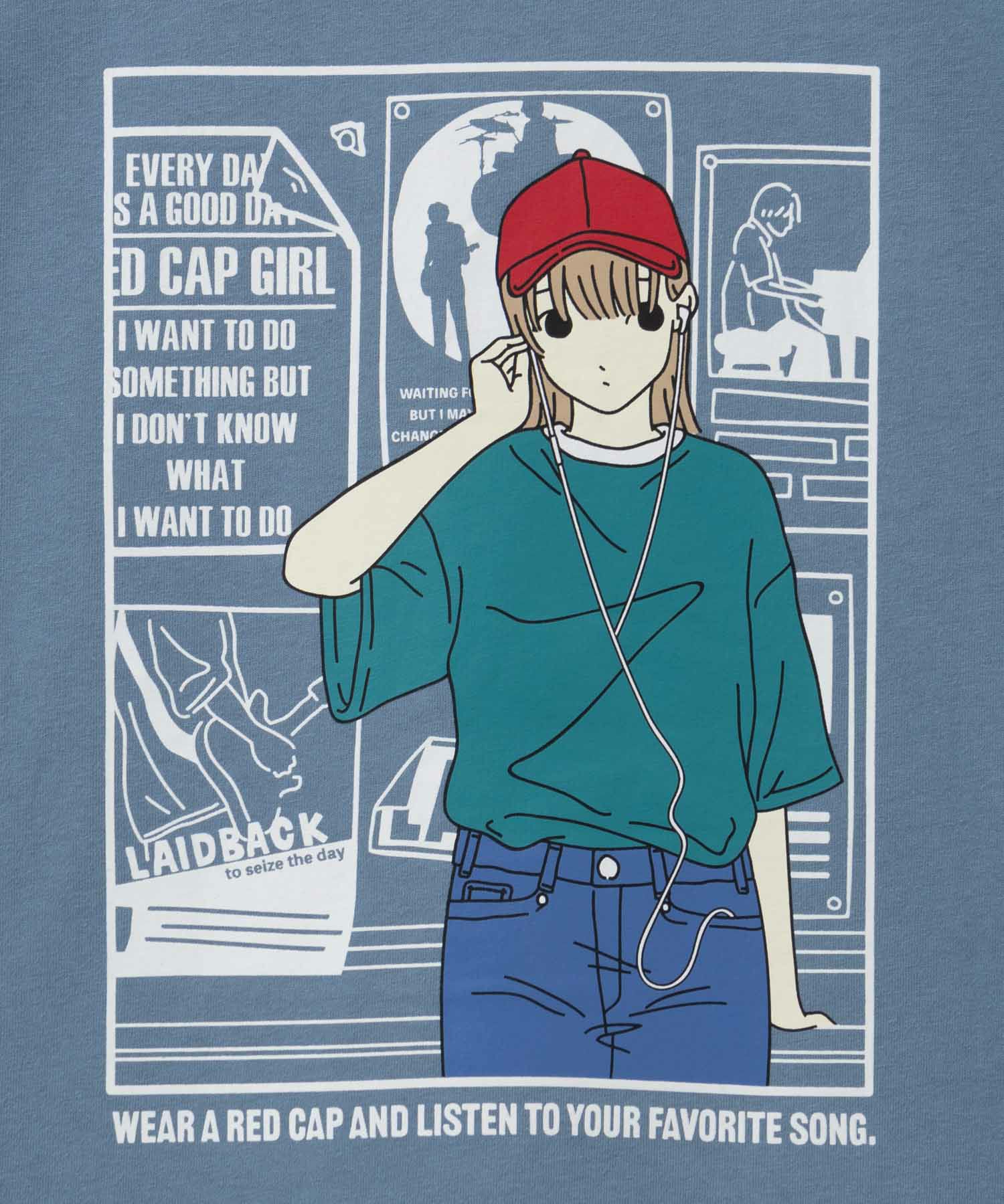 RED CAP GIRL  天竺バックプリントTシャツ メンズ メール便 対応商品商品画像-25