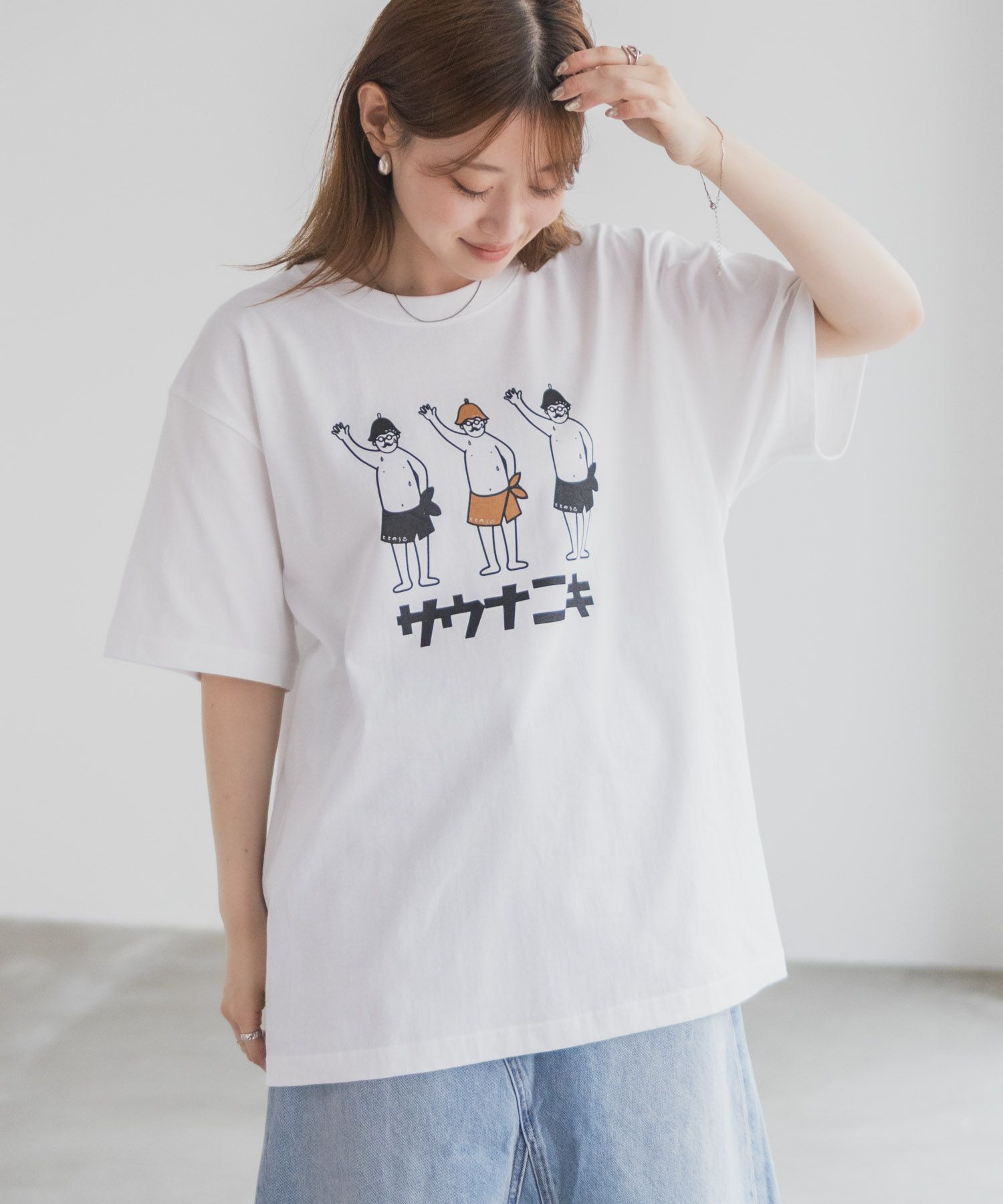 【WEB限定】サウナニキオーバーサイズTシャツ メンズ メール便 対応商品商品画像-2