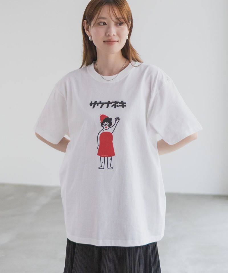 【WEB限定】サウナネキオーバーサイズTシャツ メンズ ネコポス 対応商品商品画像-2
