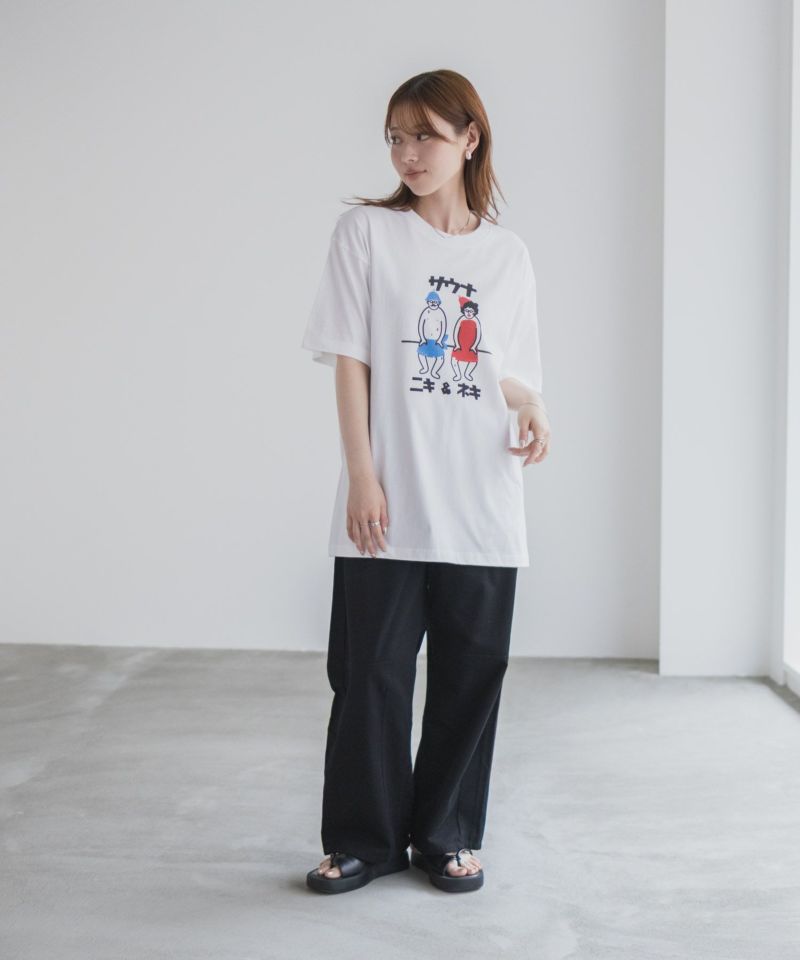 サウナニキ＆ネキオーバーサイズTシャツ メンズ