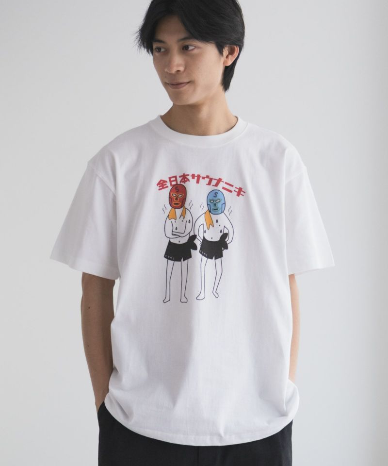 全日本サウナニキオーバーサイズTシャツ メンズ