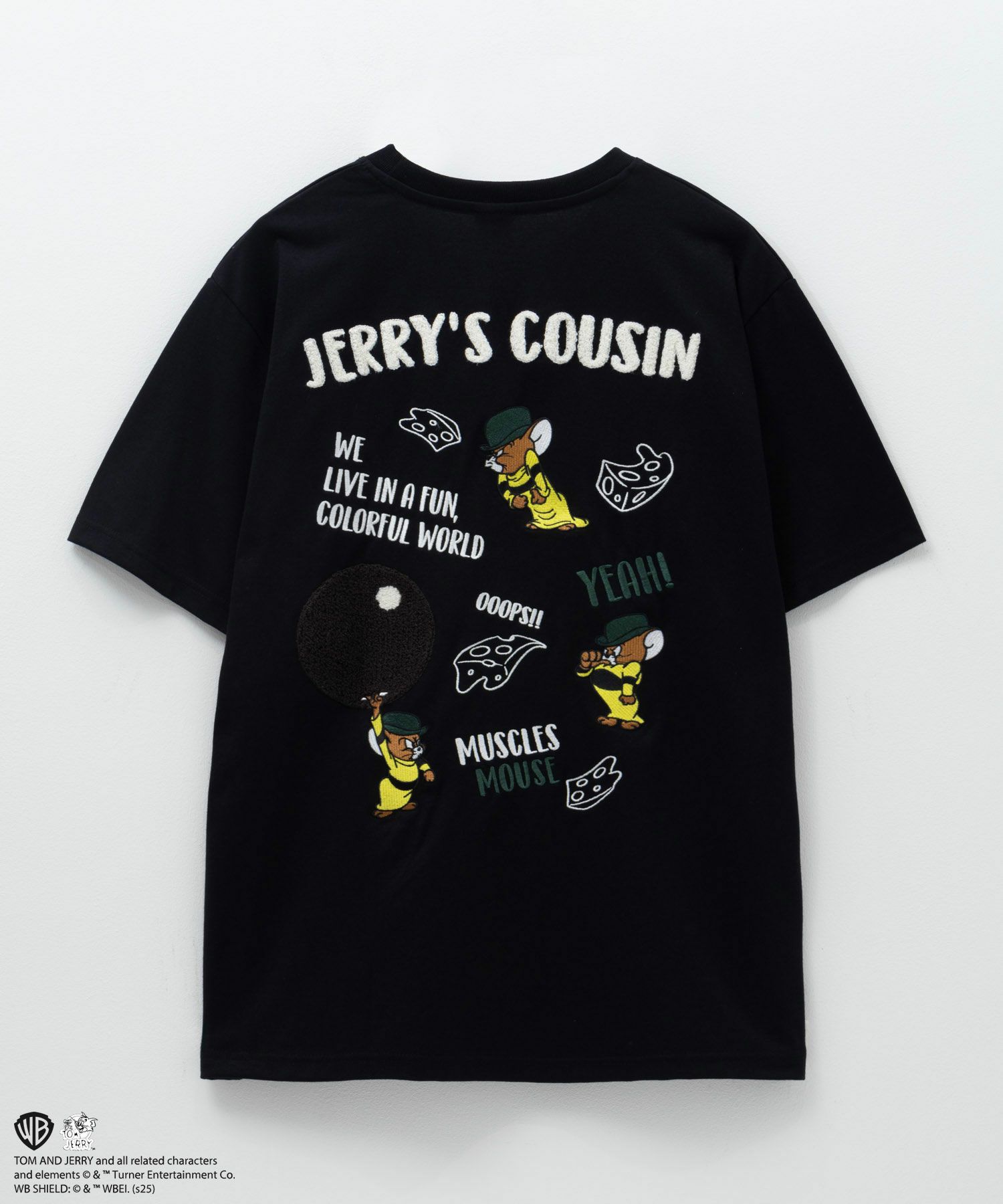 Tom and Jerry マッスルズバックサガラ刺繍Tシャツ メンズ メール便 対応商品商品サムネイル-3