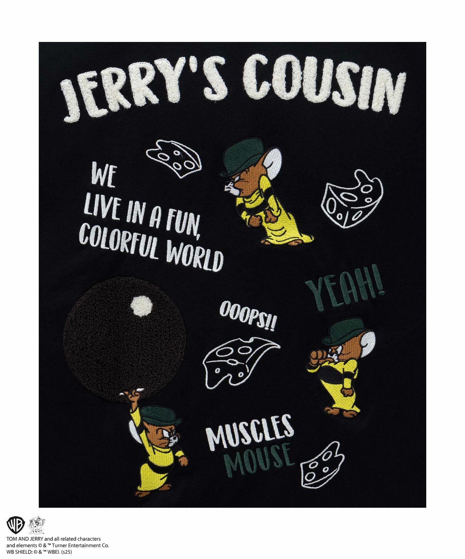 Tom and Jerry マッスルズバックサガラ刺繍Tシャツ メンズ メール便 対応商品商品画像-8
