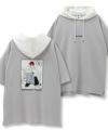 RED CAP GIRL ポンチ素材バックプリントフードTシャツ メンズ