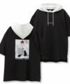RED CAP GIRL ポンチ素材バックプリントフードTシャツ メンズ