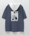 RED CAP GIRL  ポンチ素材バックプリントフードTシャツ メンズ商品サムネイル-4