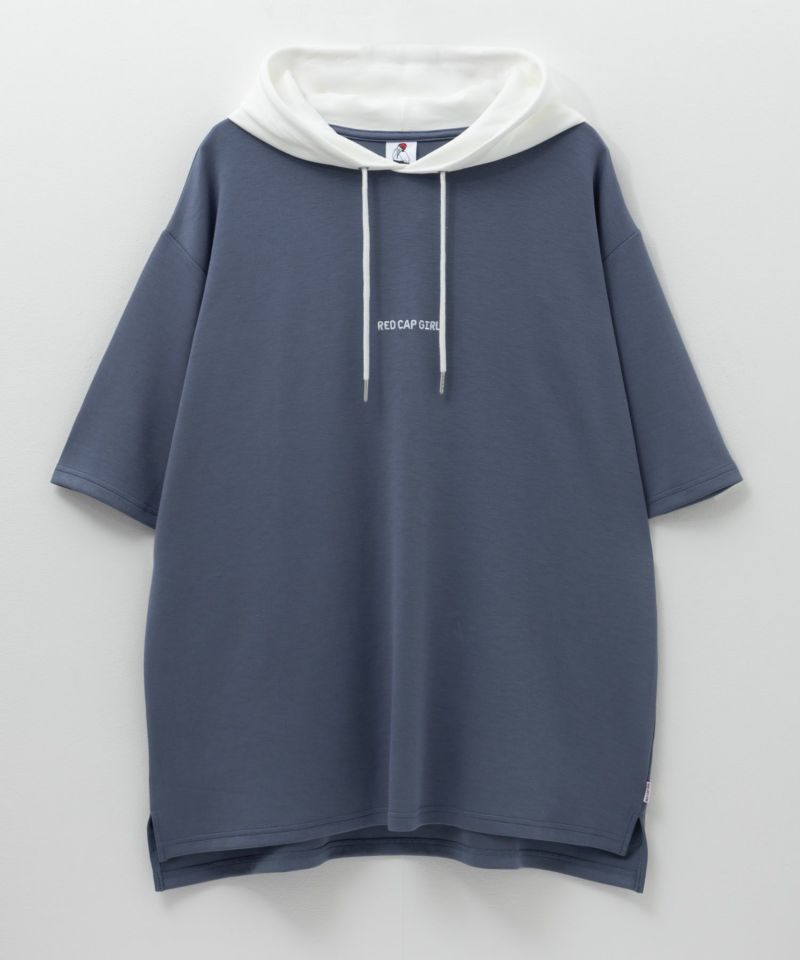 RED CAP GIRL ポンチ素材バックプリントフードTシャツ メンズ商品画像-5