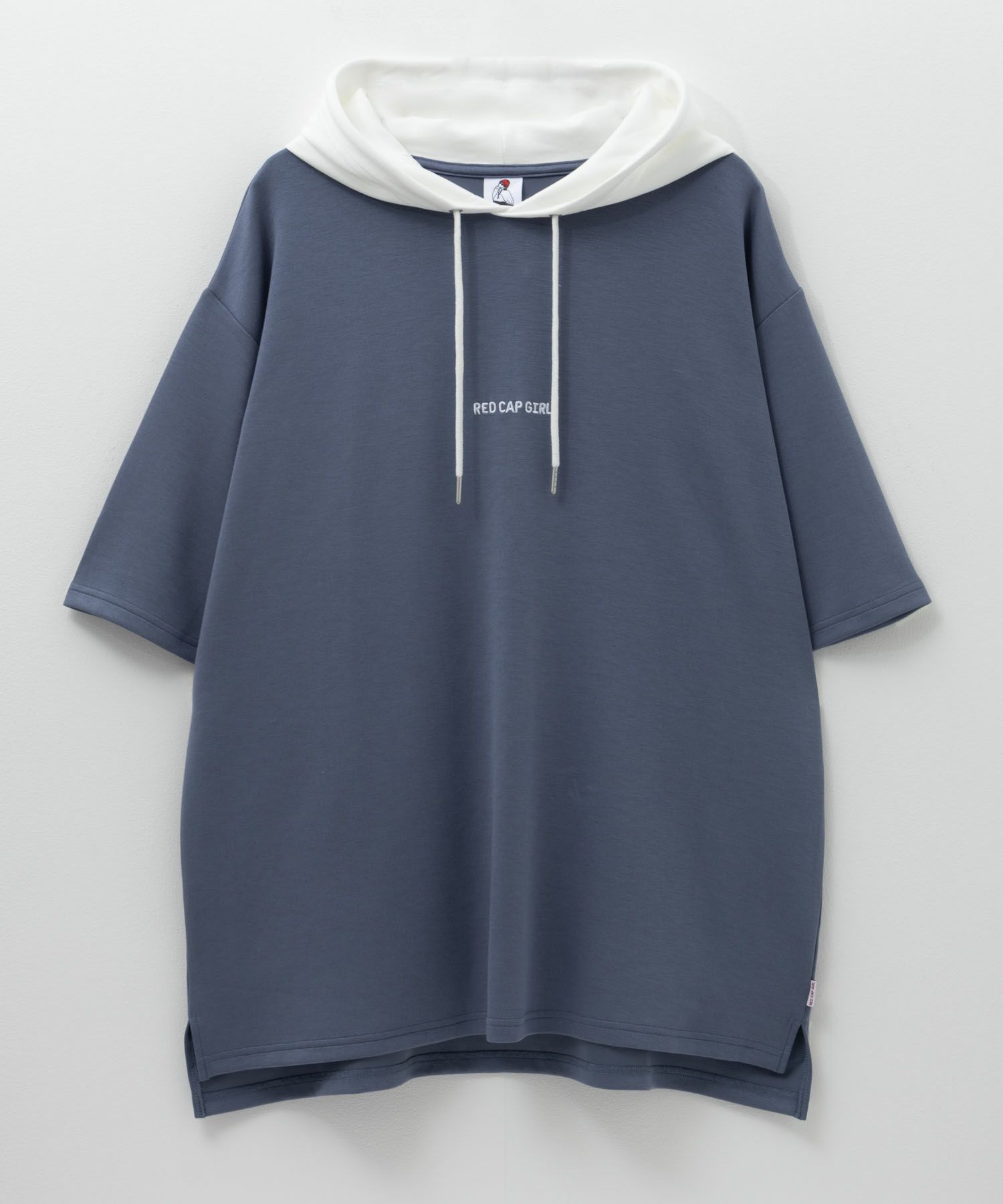 RED CAP GIRL ポンチ素材バックプリントフードTシャツ メンズ