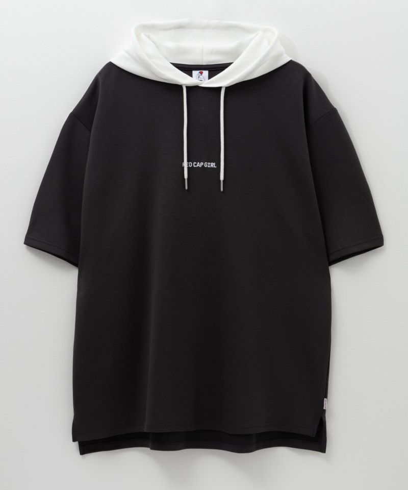 RED CAP GIRL  ポンチ素材バックプリントフードTシャツ メンズ商品画像-9