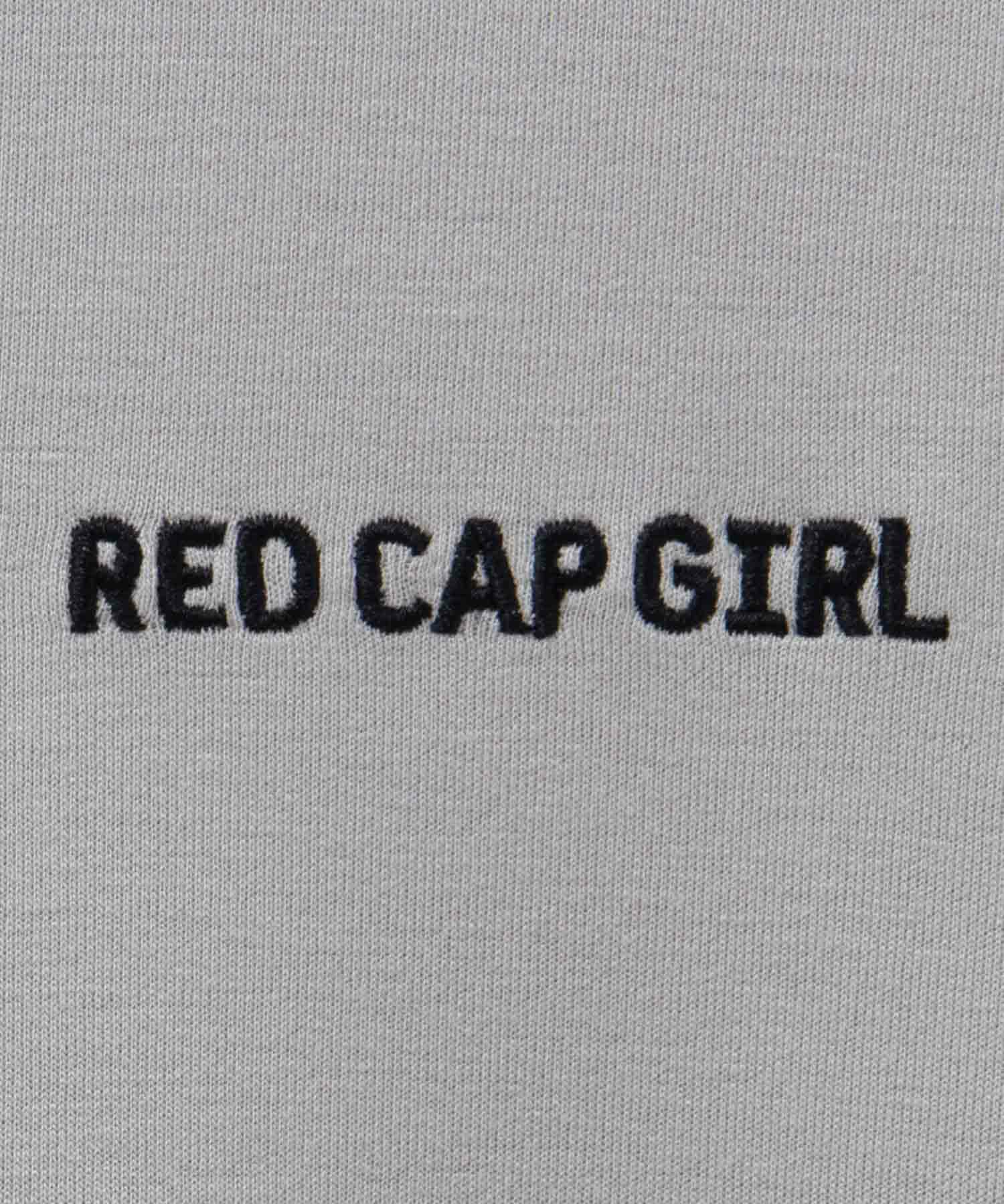 RED CAP GIRL ポンチ素材バックプリントフードTシャツ メンズ