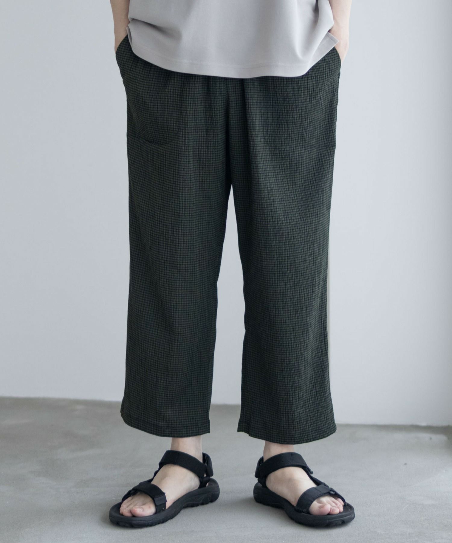 NAVY  楊柳アンクルパンツ メンズ商品画像-3