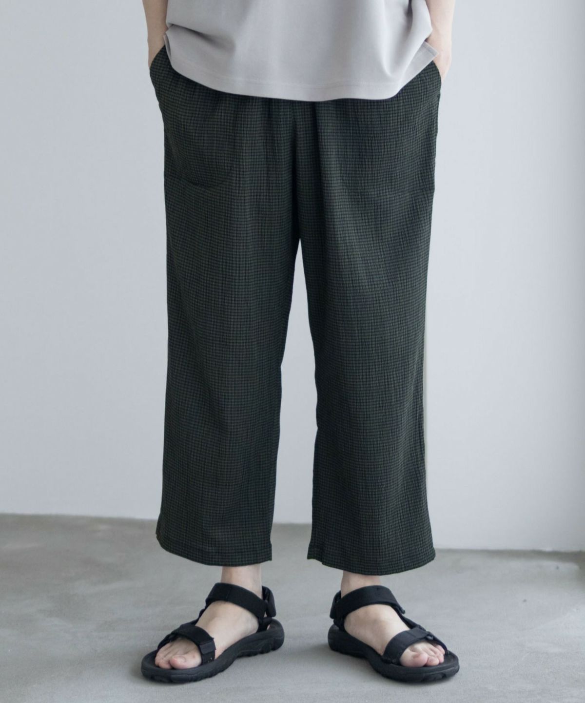 NAVY 楊柳アンクルパンツ メンズ