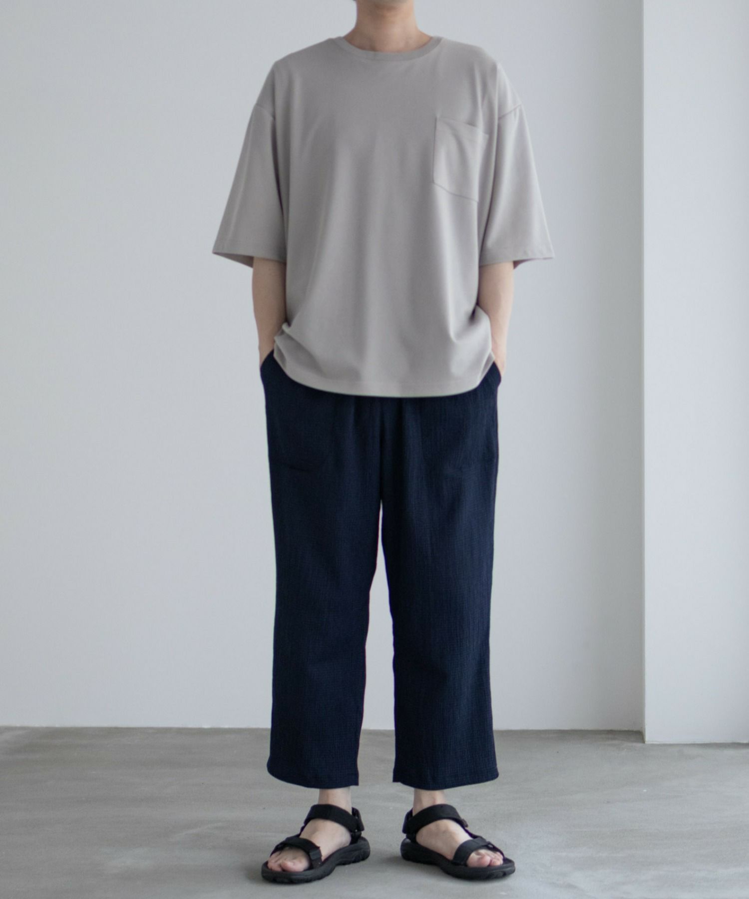 NAVY  楊柳アンクルパンツ メンズ商品画像-7