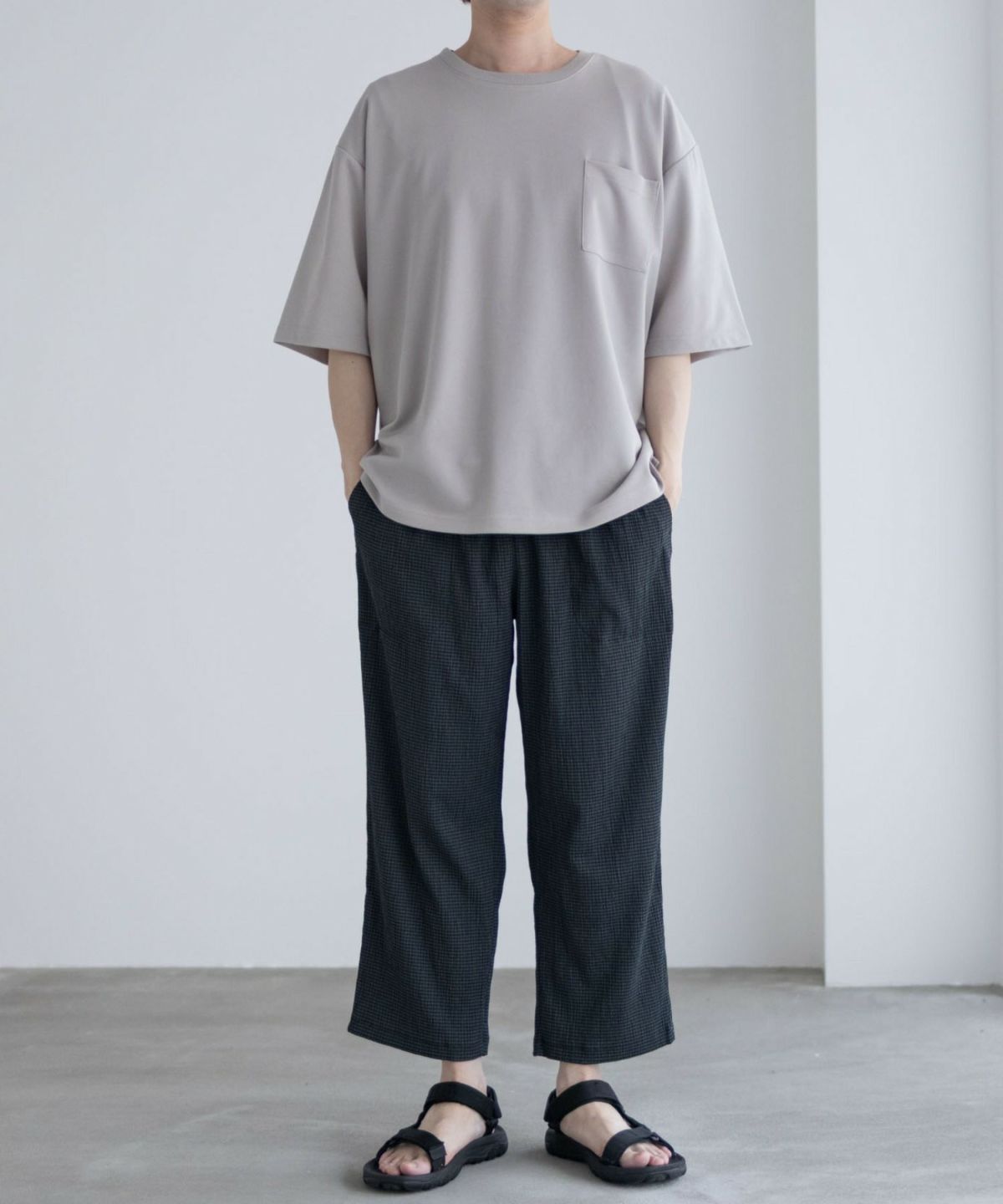 NAVY 楊柳アンクルパンツ メンズ