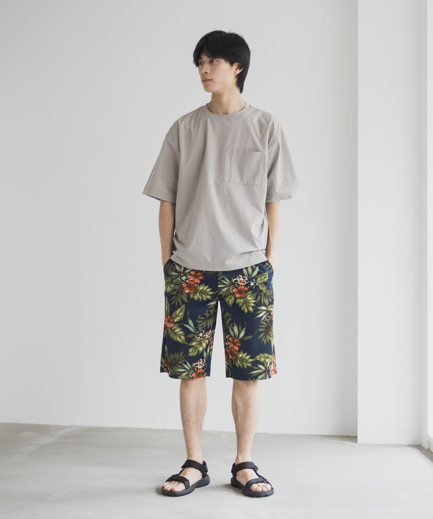 NAVY ハニカムメッシュショートパンツ メンズ