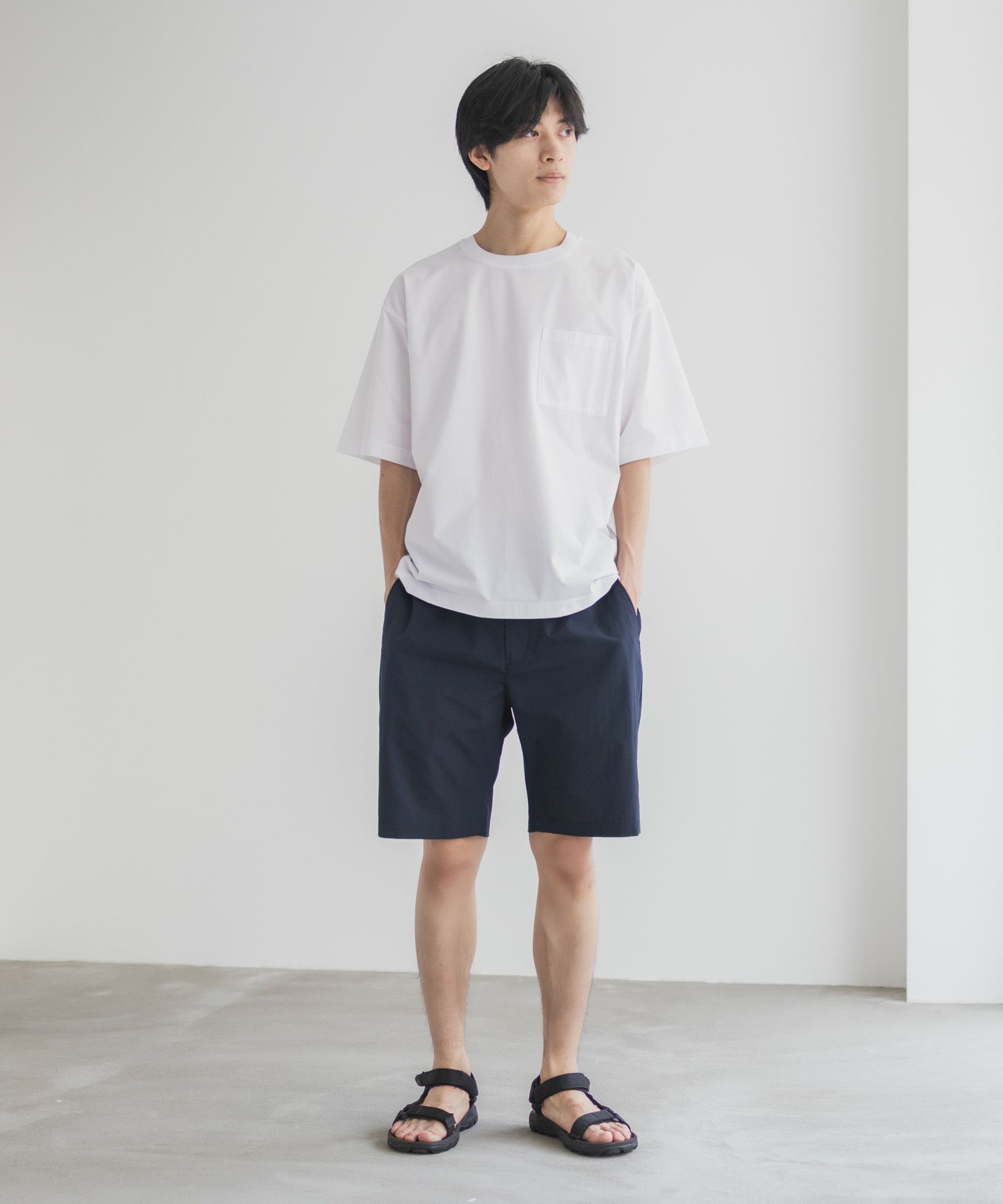 NAVY KAZETOSU メッシュハーフパンツ メンズ