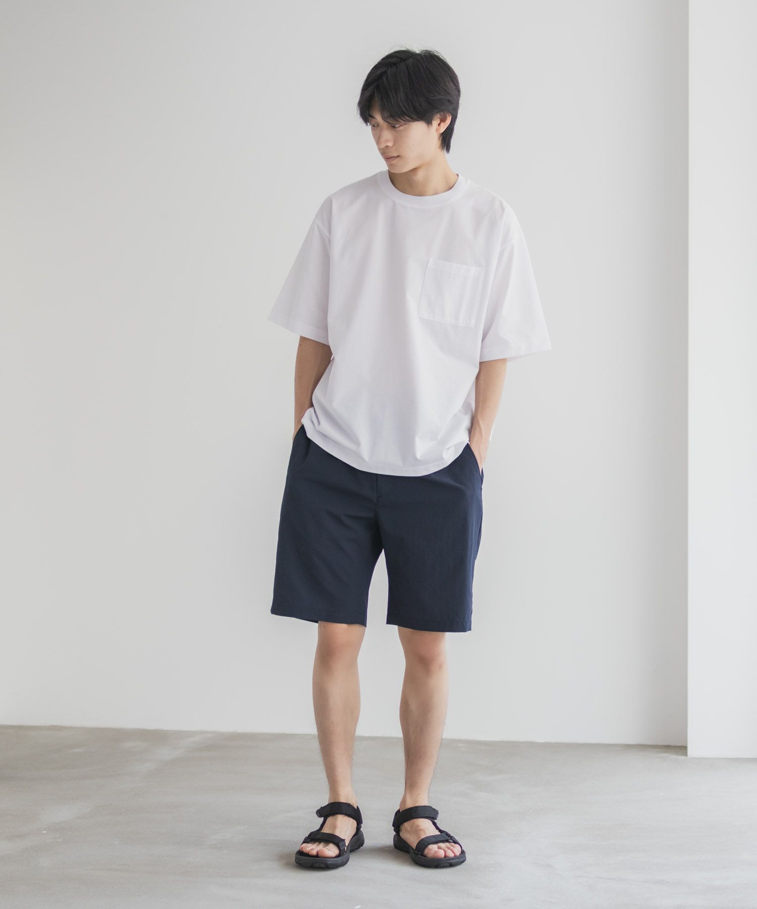 NAVY KAZETOSU メッシュハーフパンツ メンズ