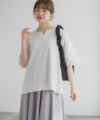 nAvy エブリーT 汗じみ軽減 キーネックTシャツ レディース ネコポス 対応商品