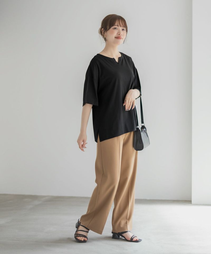 nAvy  エブリーT 汗じみ軽減 キーネックTシャツ レディース メール便 対応商品商品画像-18