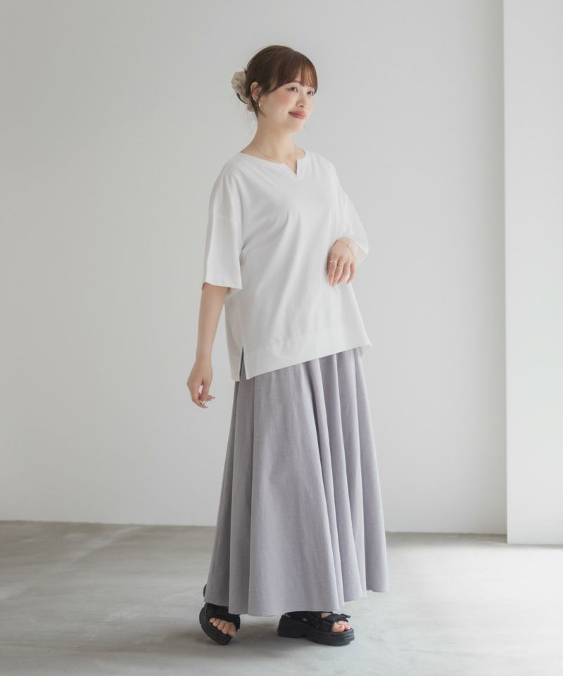 nAvy  エブリーT 汗じみ軽減 キーネックTシャツ レディース メール便 対応商品商品画像-34