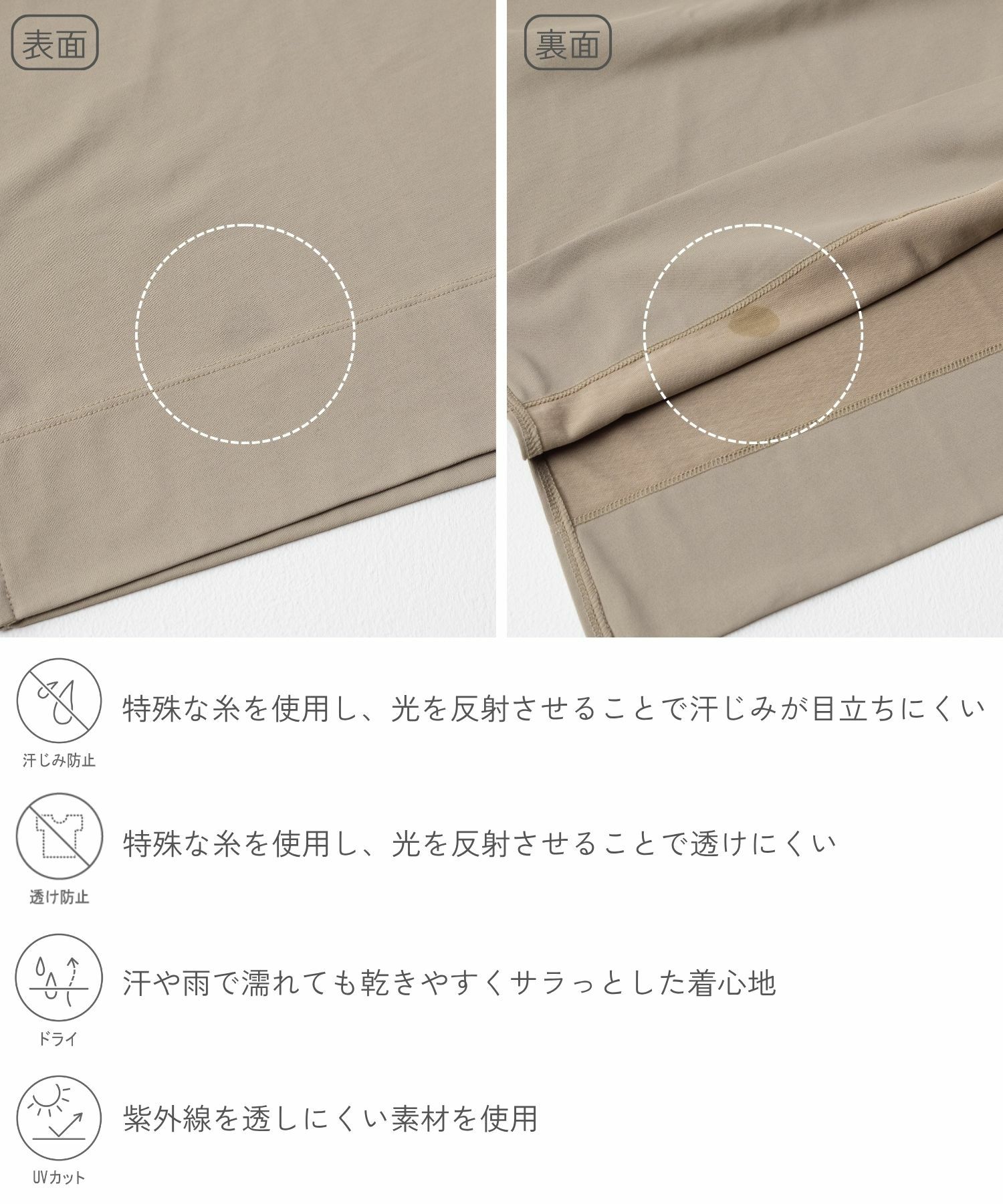 nAvy エブリーT 汗じみ軽減 キーネックTシャツ レディース ネコポス 対応商品