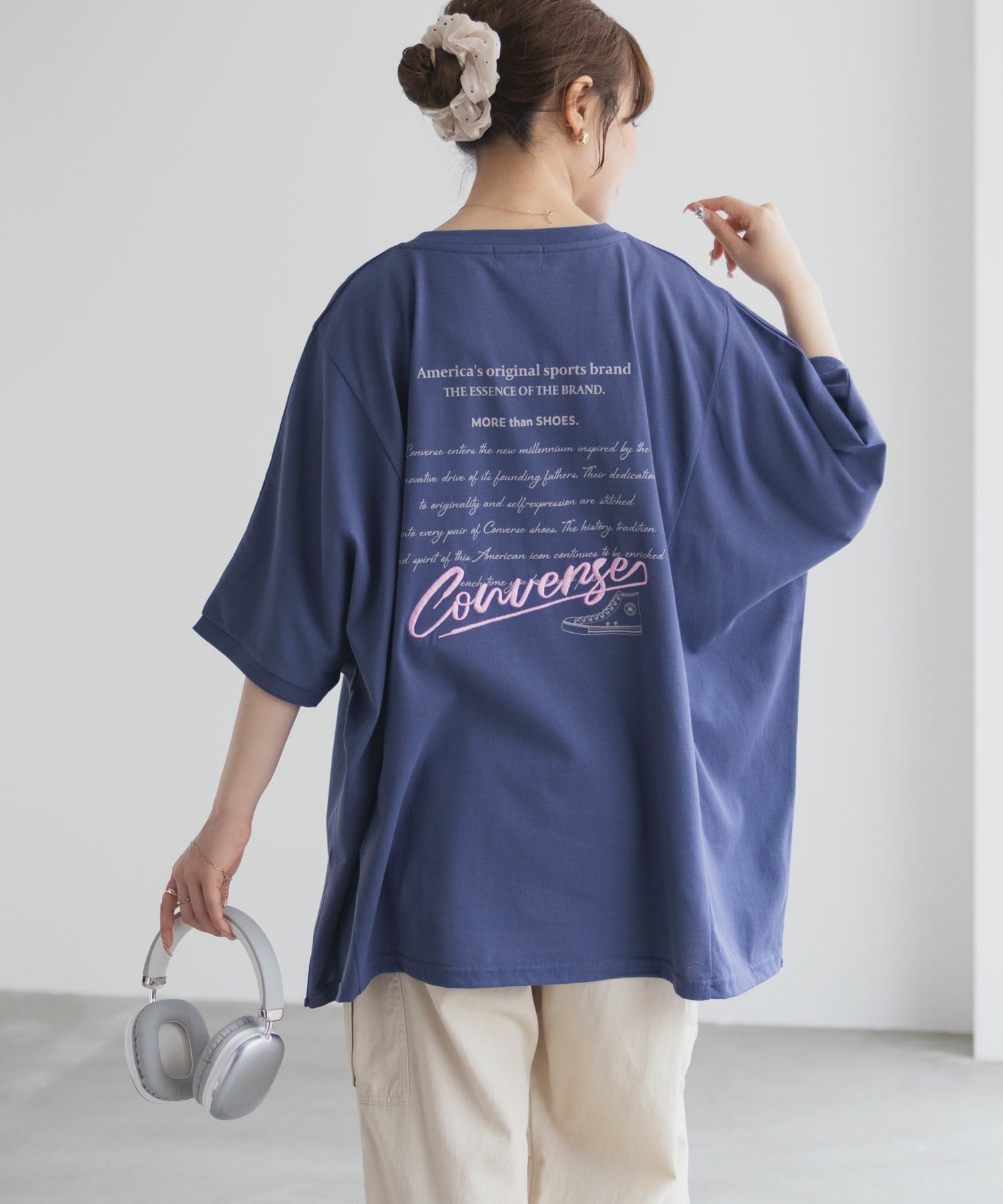 CONVERSE  ビッグチュニックTシャツ レディース メール便 対応商品商品サムネイル-1