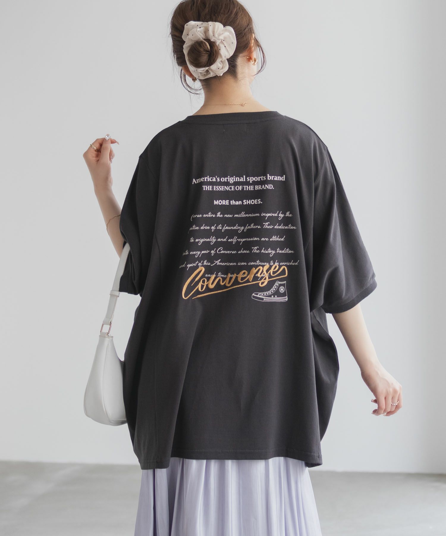 CONVERSE  ビッグチュニックTシャツ レディース メール便 対応商品商品画像-3