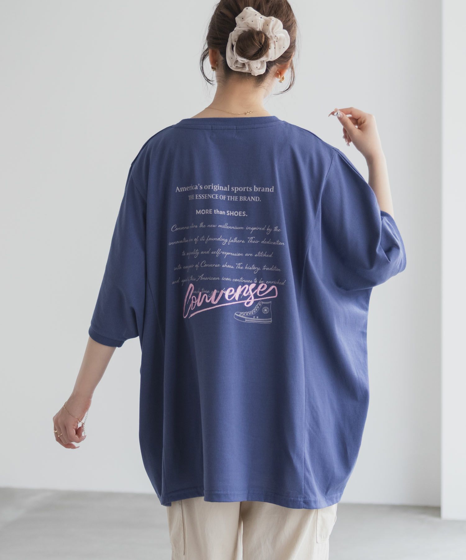 CONVERSE  ビッグチュニックTシャツ レディース メール便 対応商品商品サムネイル-9