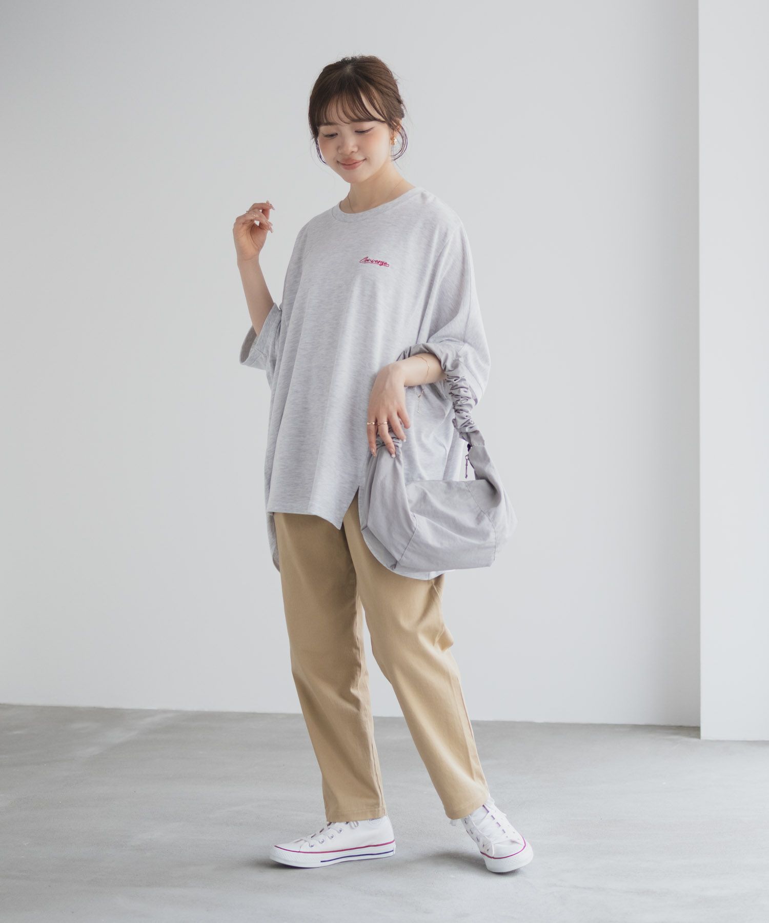 CONVERSE  ビッグチュニックTシャツ レディース メール便 対応商品商品サムネイル-15
