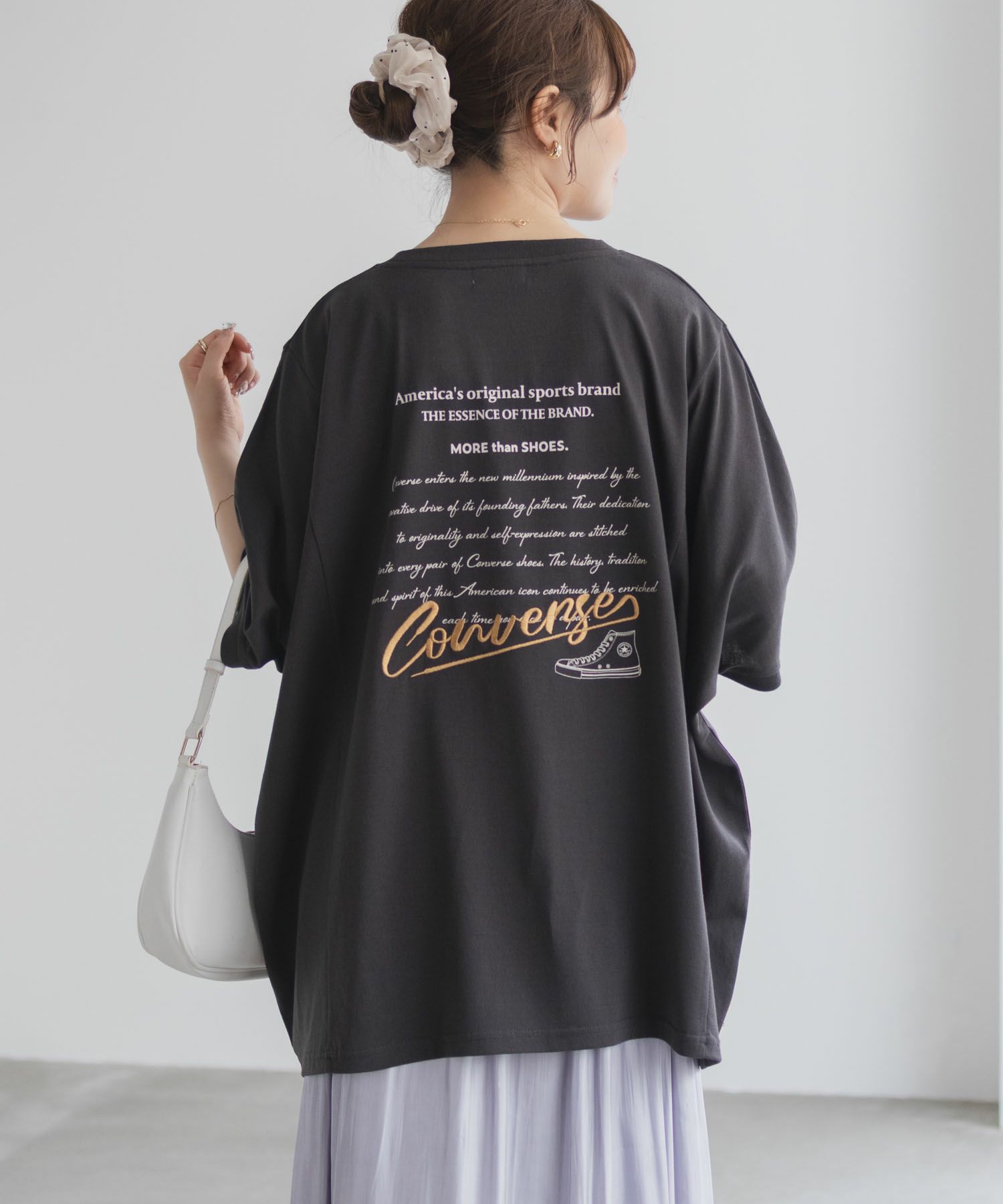 CONVERSE ビッグチュニックTシャツ レディース メール便 対応商品商品サムネイル-19
