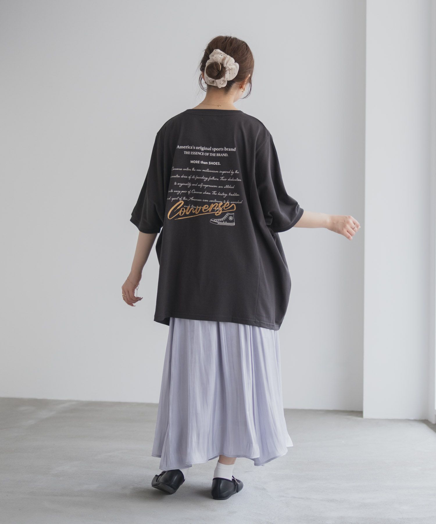 CONVERSE ビッグチュニックTシャツ レディース メール便 対応商品商品画像-37