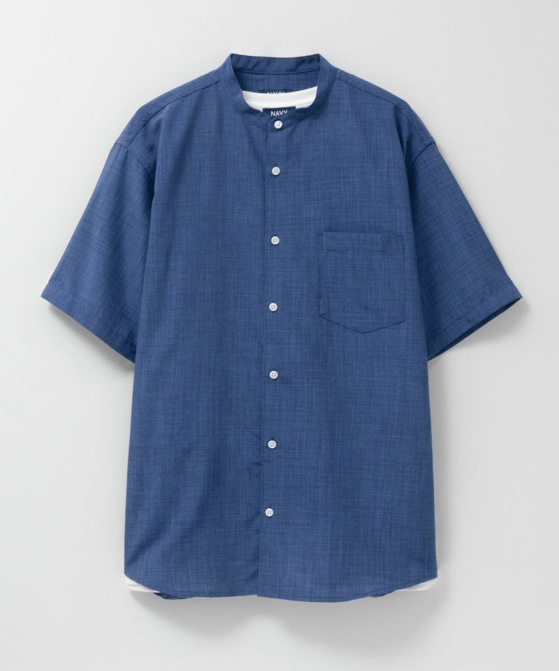 NAVY リネンライクシャツアンサンブル メンズ商品画像-1