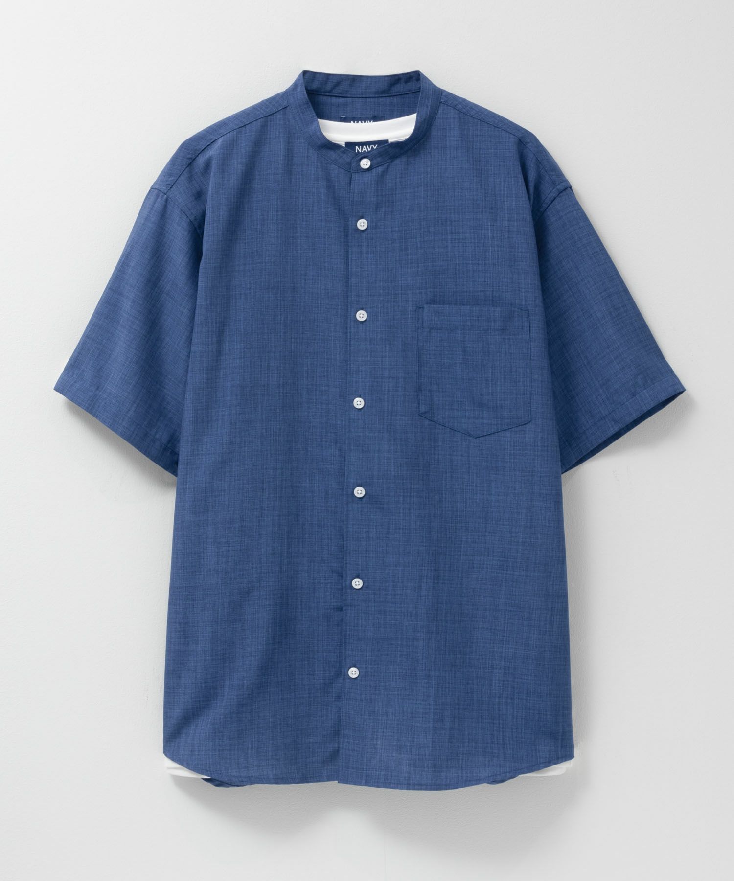 NAVY リネンライクシャツアンサンブル メンズ商品画像-1